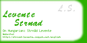 levente strnad business card